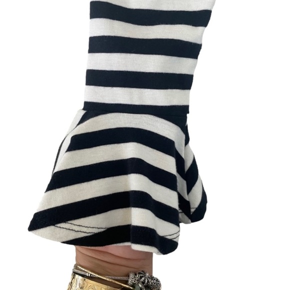 Maeve by Anthropologie Flouncy Top Small Petite Striped Bell Long Sleeve - Picture 2 of 5